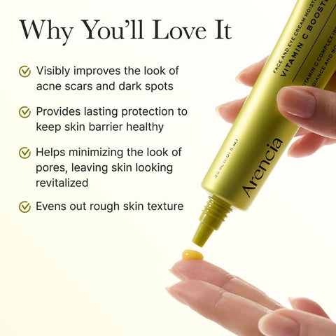 Arencia Vitamin C Booster Shot Face & Eye Cream Moisturizer – 30ml