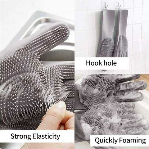 Dishwashing Cleaning Gloves Magic Silicone